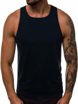 KOSZULKA MĘSKA BOKSERKA TOP NA RAMIĄCZKACH GŁADKI