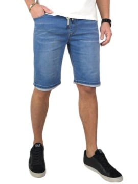 Мужские шорты для джинсовых шорт с коротким растяжением с эластичной лентой, 510