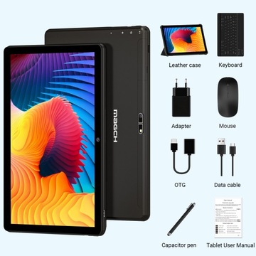 Планшет MAGCH 10,1 дюйма, 128 ГБ ПЗУ, 19 (8+11) ГБ ОЗУ, Android 13.0, WIFI — черный
