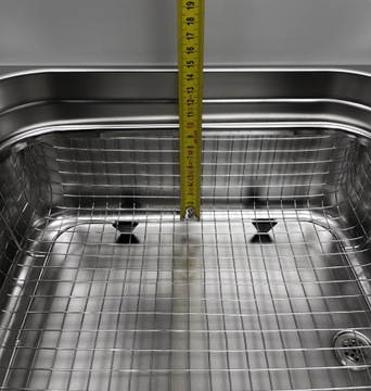 Ультразвуковой очиститель 15л | Ванна со сливом 40кГц 360Вт + корзина для умывания