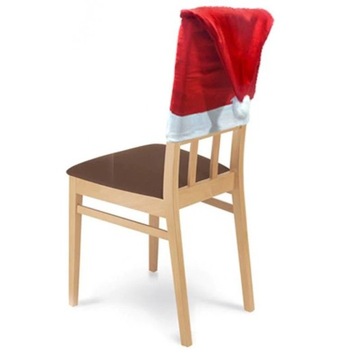 POKROWIEC NA KRZESŁO CZAPKA MIKOŁAJA 6szt DEKORACJA OZDOBA MIKOŁAJKI ŚWIĘTA