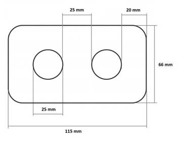 ROZETA ZESPOLONA CZARNY MAT 1/2