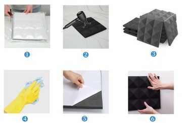 12x PIANKA MATA WYGŁUSZAJĄCA SAMOPRZYLEPNA 1m2