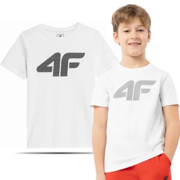 KOSZULKA CHŁOPIĘCA 4F PIŁKARSKA TRENINGOWA SPORTOWA T-SHIRT DLA DZIECI