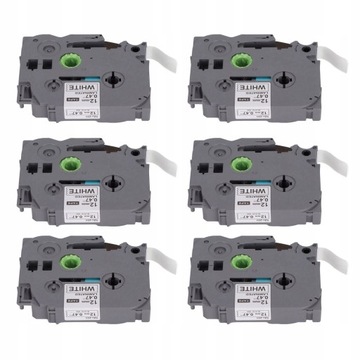 6 шт. ПРИНТЕР ЭТИКЕТОК TZC231 ЛЕНТА 8М 12ММ