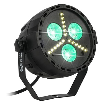 REFLEKTOR PAR STROBOSKOP OŚWIETLENIE IMPREZOWE DISCO EFEKT ŚWIETLNY LED RGB