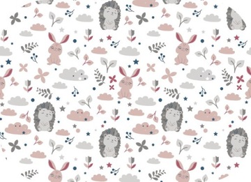 Pielucha Flanelowa 60x80 Królik Różowy