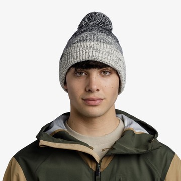 Czapka zimowa z pomponem ocieplana Buff Knitted & Fleece Beanie