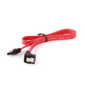 Kabel SATA DATA III (6GB/S) 10cm kątowa czerwony