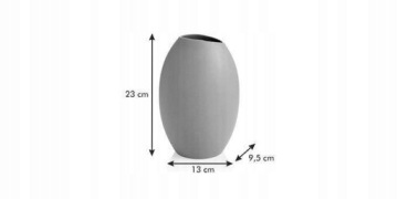 Керамическая ваза для цветов - белая, высота 23 см.