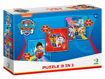 Puzzle edukacyjne 3 w 1 Psi patrol