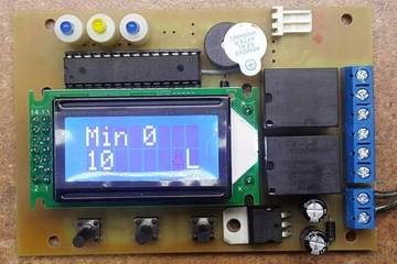 Licznik przepływomierz w czasie MIN/MAX Alarm 12V