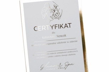 CERTYFIKAT SZKOLENIOWY ZŁOTY DYPLOM CERTYFIKATY BEAUTY A4 PAKIET 6 szt