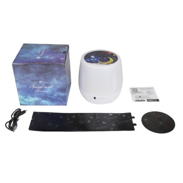 LAMPKA NOCNA PROJEKTOR GWIAZD NIEBA LED OBROTOWA 360° DLA DZIECI
