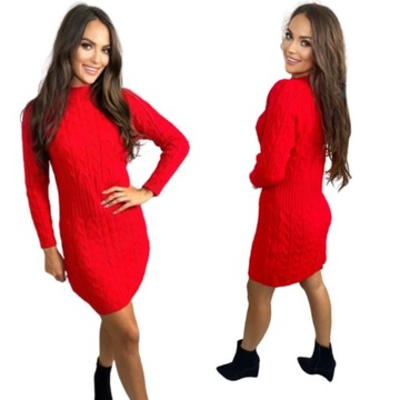 ПЛАТЬЕ-СВИТЕР С ТУНИКОЙ В ЕЛОЧКУ