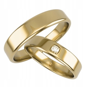 ZŁOTE OBRĄCZKI KLASYCZNE ŁAZUR PR.0,585 4,5 MM