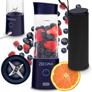 BLENDER BEZPRZEWODOWY KIELICHOWY 450ml 300W GRANATOWY zabierz ze sobą!