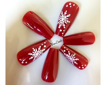 ИСКУССТВЕННЫЕ НОГТИ, РОЖДЕСТВЕНСКИЕ ЗИМНИЕ СОВЕТЫ, 24 ШТ.