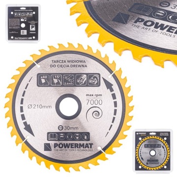 TARCZA WIDIOWA DO DREWNA PIŁY PIŁĄ 210 X 30MM 40Z