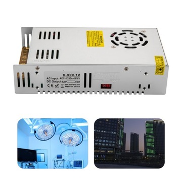 TRANSFORMATOR DC 12V 50A 600W ZASILACZ AC 220V-12V