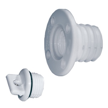 СЛИВНАЯ ПРОБКА 26,3/40 ММ БЕЛАЯ