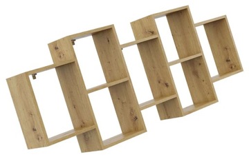 WISZĄCA PÓŁKA NA KSIĄŻKI REGAŁ ŚCIENNY DO SALONU SYPIALNI BIURA DĄB ARTISAN