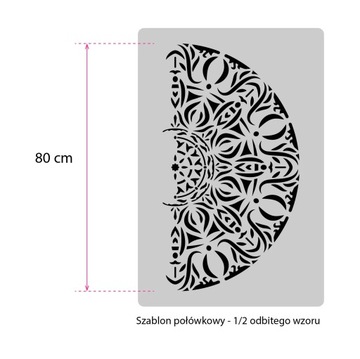 Мандала Ранго - картина/гипсовый трафарет 80 х 80 см