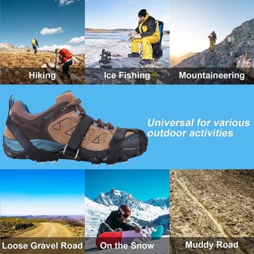 ПОХОДЫ, ШИПЫ ПРОТИВОСКОЛЬЗЯЩИЕ, СНЕГ L 40-44