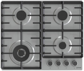 Płyta gazowa Gorenje GW642ABX Żeliwny ruszt Stal