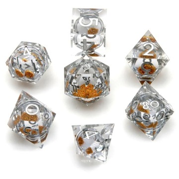 PIACHEM W OCZY ZESTAW 7 PŁYNNYCH KOŚCI RPG