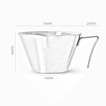 Мерный стакан для эспрессо на 100 мл с ручкой, стакан с мерным стаканом