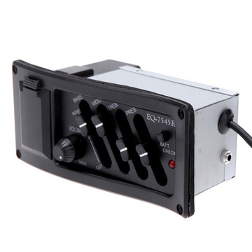 4-полосный эквалайзер, пьезозвукосниматель EQ-7545R, предусилитель
