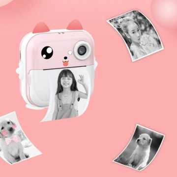 МИНИ-ПРИНТЕР МГНОВЕННОЙ КАМЕРЫ ДЛЯ ДЕТЕЙ DRUKUŚ + 11 РОЛИКОВ + НАКЛЕЙКИ