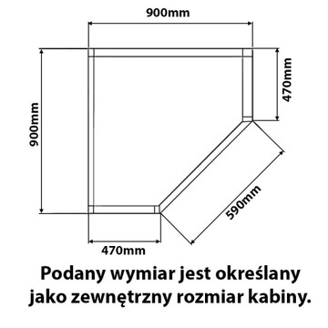 ПЯТИГОНАЛЬНАЯ ДУШЕВАЯ КАБИНА С ДУШЕВЫМ ПОДДОНОМ BS06B/SXL07B ЧЕРНЫЙ/БЕЛЫЙ 90x90