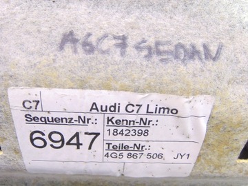 ОТДЕЛКА ПОТОЛКА AUDI A6 C7 SEDAN BLACK S-LINE SLINE