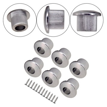 6шт. Хромированные гитарные тюнеры, переходные втулки, 10 мм, серебро 3