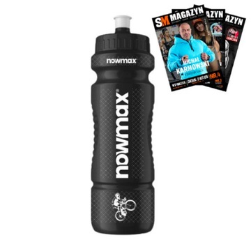 nowmax BIDON NA WODĘ BUTELKA NA ROWER SPORTOWY Z USTNIKIEM SZCZELNY 900ml