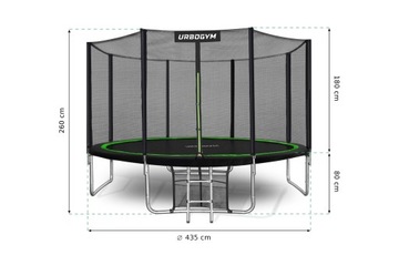 САДОВЫЙ батут С НАРУЖНОЙ СЕТКОЙ ДЛЯ ДЕТСКОГО САДА 14 ФУТОВ 435 СМ