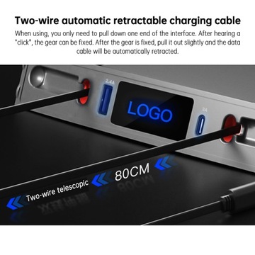 Koncentrator USB Tesla, na lata 2021 2022 2023 2024 Model 3/Y kabel koncentratora stacji dokującej