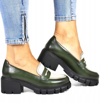 Обувь женская платформа Loafers Platform Толсты