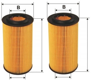 2× FILTRON OE 649/2 FILTR OLEJE