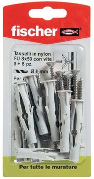 Fischer Kołek rozporowy z wkrętem FU 8x50 V K 504483