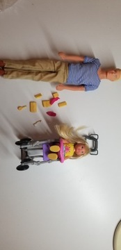 LALKA TATA Z DZIECKIEM AKCESORIA