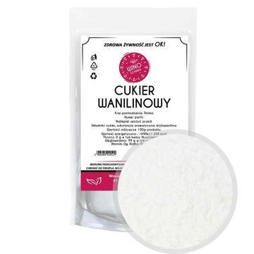 Cukier wanilinowy - 500g Waniliowy 0,5kg