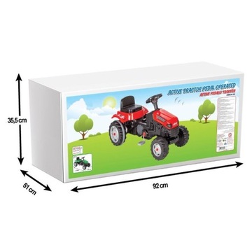 Педальный трактор Farmer GoTrac Трактор с бесшумными колесами