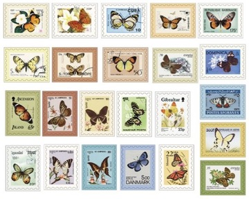 Naklejki znaczki 46 szt Retro Styl scrapbooking