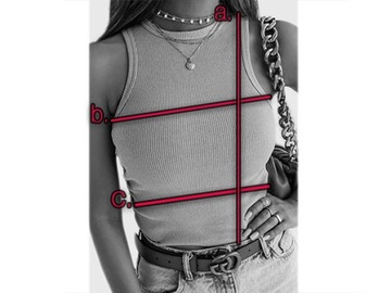 Bluzka damska CROP TOP prążkowany CASUAL na ramiączkach bokserka BASIC