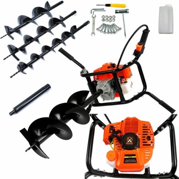 ŚWIDER SPALINOWY 2-OS /100,150,200mm + 3 WIERTŁA