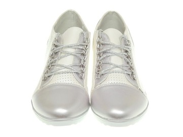DAMSKIE PÓŁBUTY R30-3 Silver/white r.37