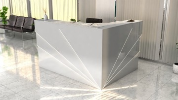 Nowoczesna Lada recepcyjna R175 190x150cm LED